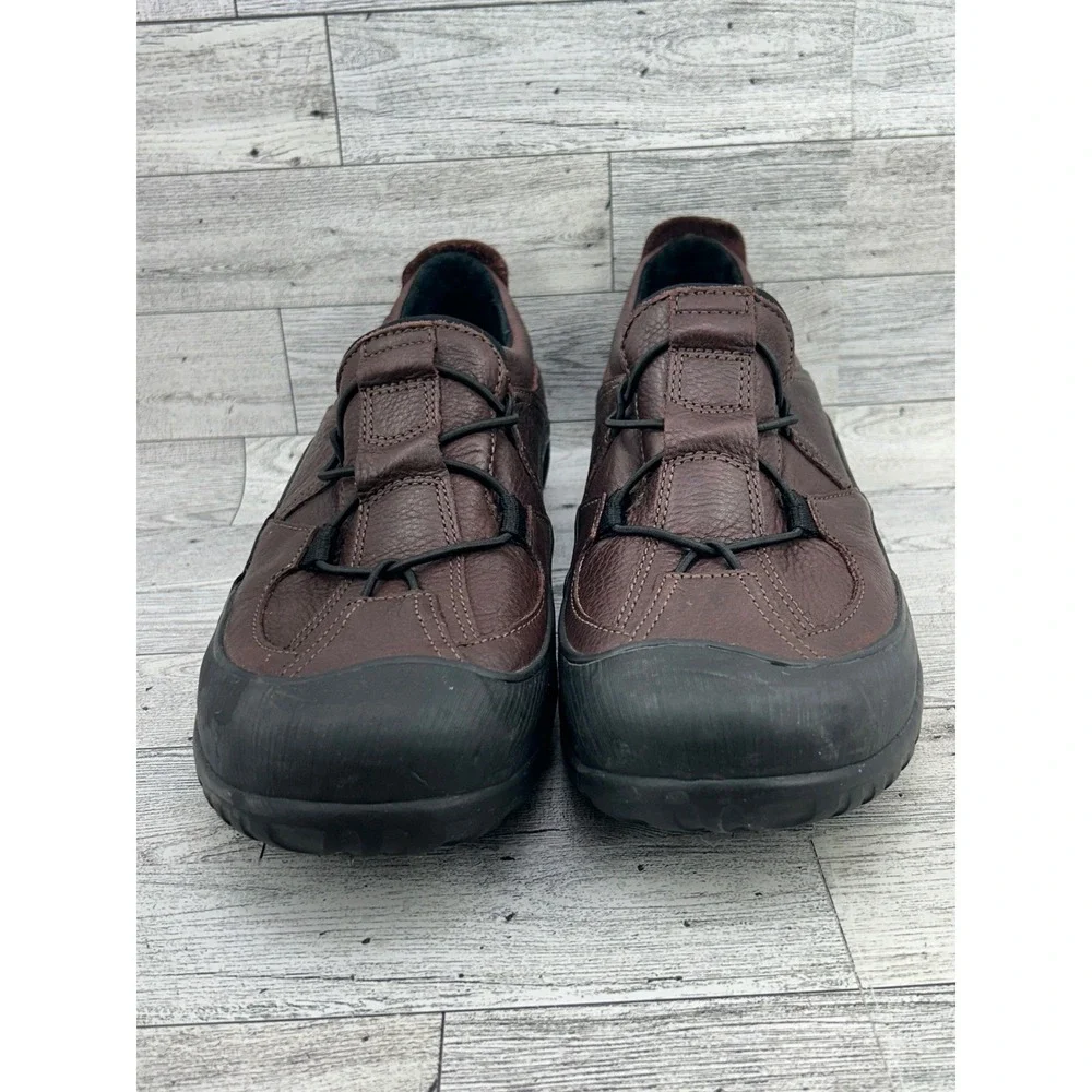Clarks Muckers Brown Leather Waterproof Bungee Slip On‎ Shoes Women Size 10M